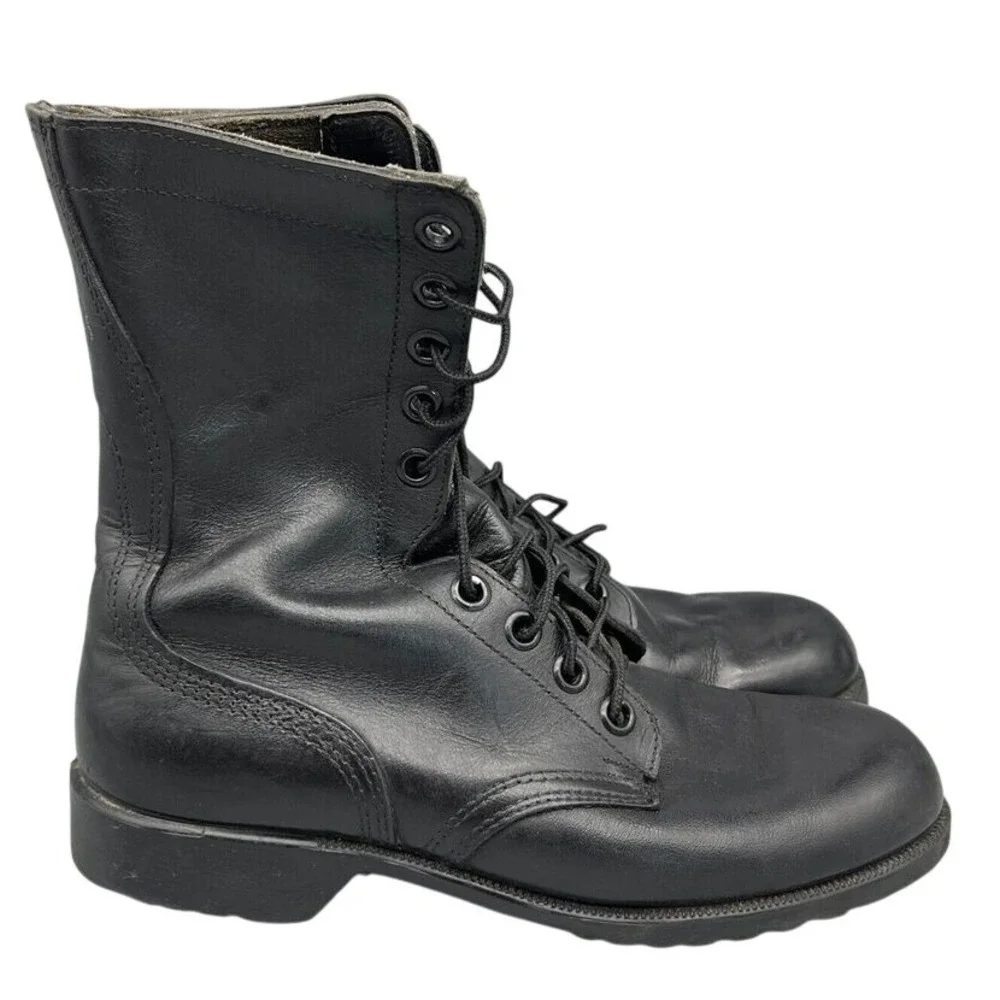 Vintage Military Combat Boots 1984 size 8 Regular Waffle Sole RO Search Leather